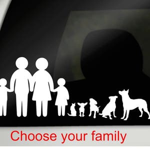 Calcomanías familiares personalizadas para autos: calcomanías de vinilo personalizadas para mascotas