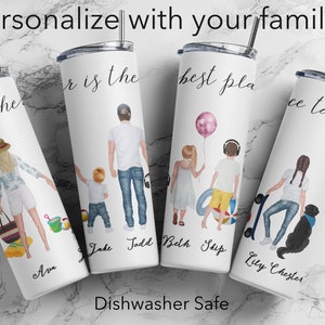 Personalized Family Tumbler: Custom 20oz Insulated Bottle