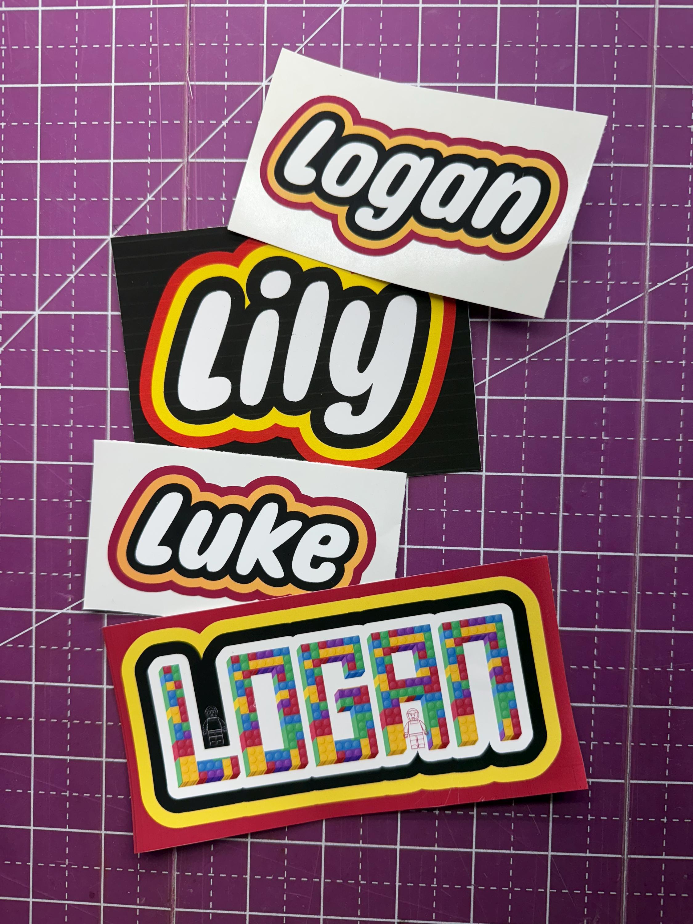 Building Block Name Stickers: Water-resistant Vinyl Decals - Etsy
