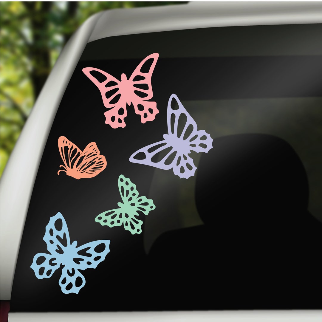 Butterfly Decals, Car Window Stickers, Car Accessories, Butterfly