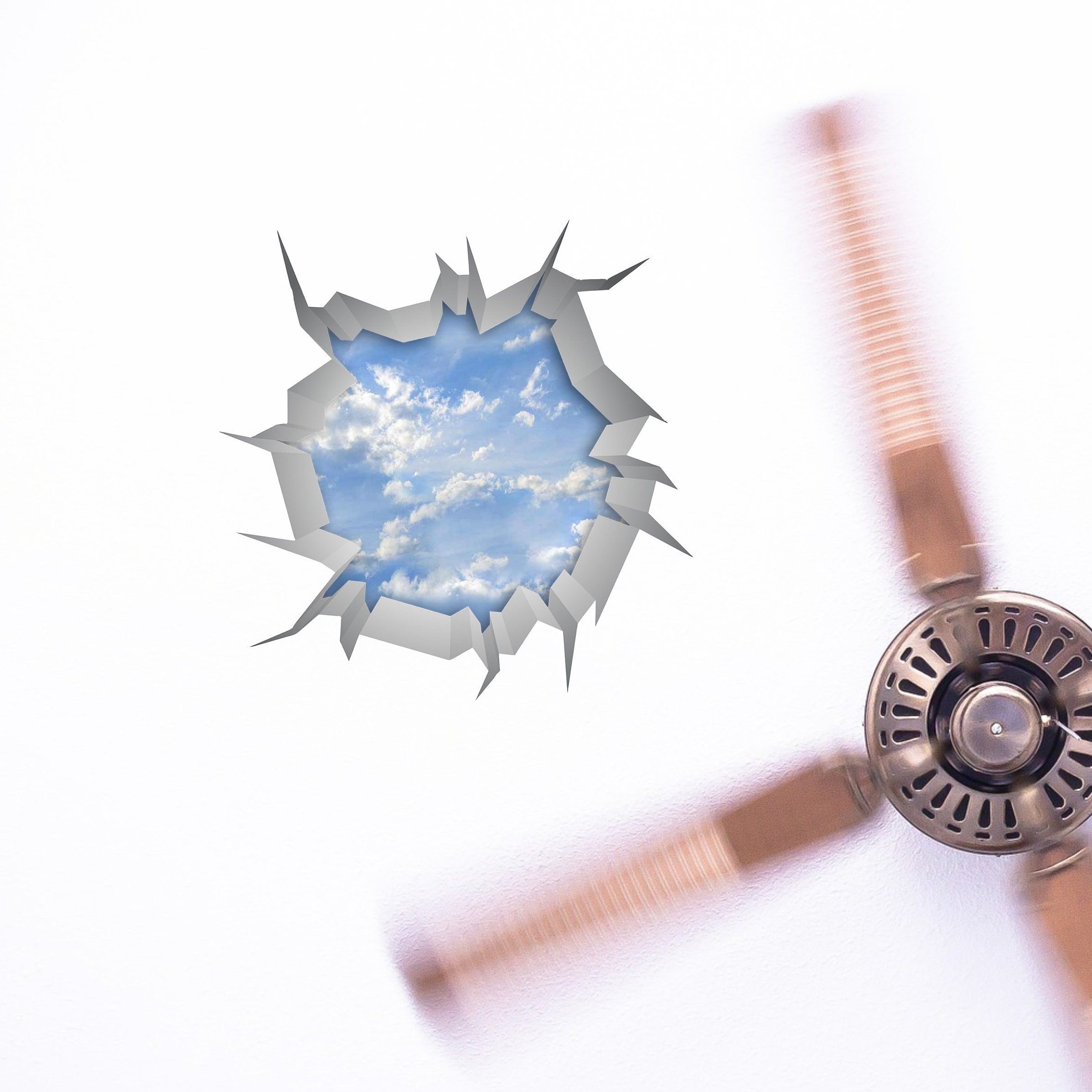 Wall Decals Hole in Wall Decal 3D Wall Sticker Broken Wall Etsy