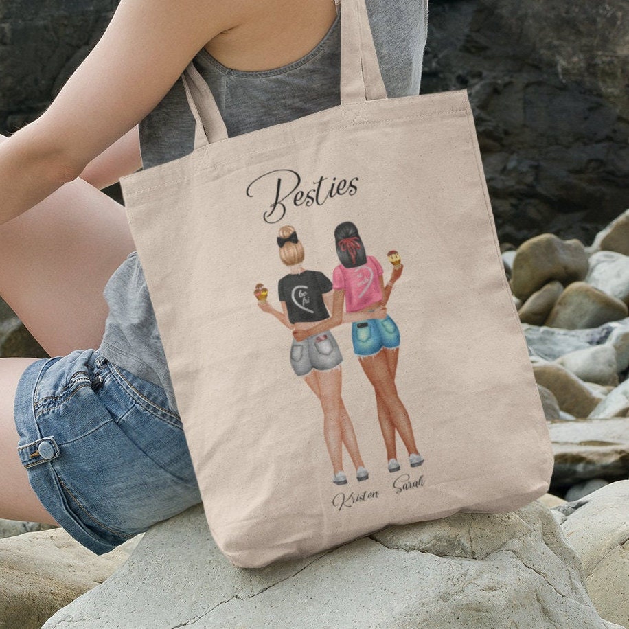 Best Friends Tote Bags, Personalized Tote, Designer Bags, Girls