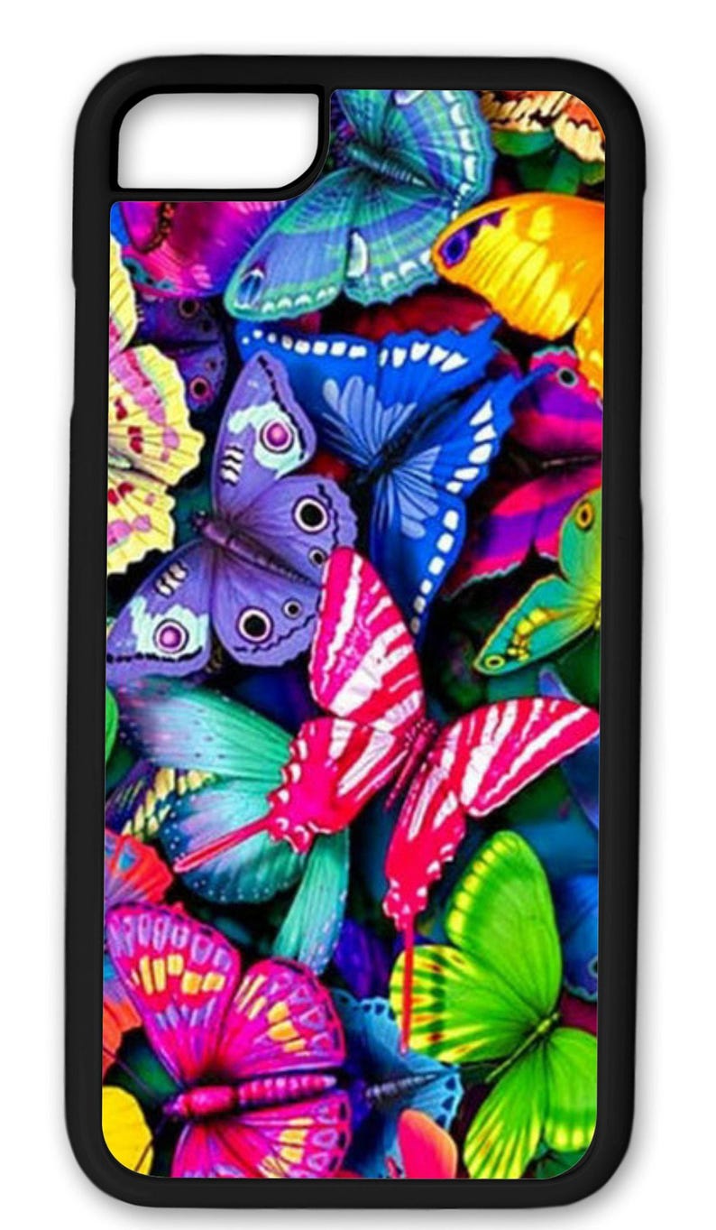 Butterfly Phone Case: Black Rubber, Shock Resistant, iPhone & Samsung image 4
