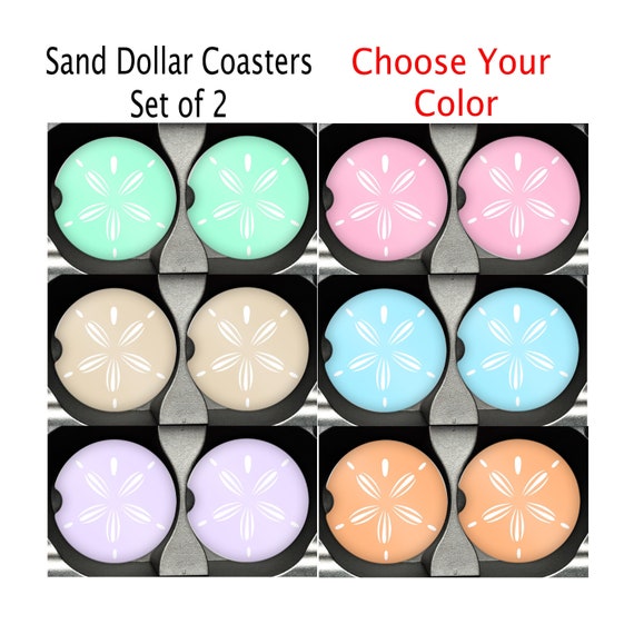 Sand Dollar Car Coasters for Your Cup Holder, Car Accessories