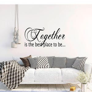 Together Wall Quote Decal: Matte Vinyl Removable Home Decor afbeelding 3