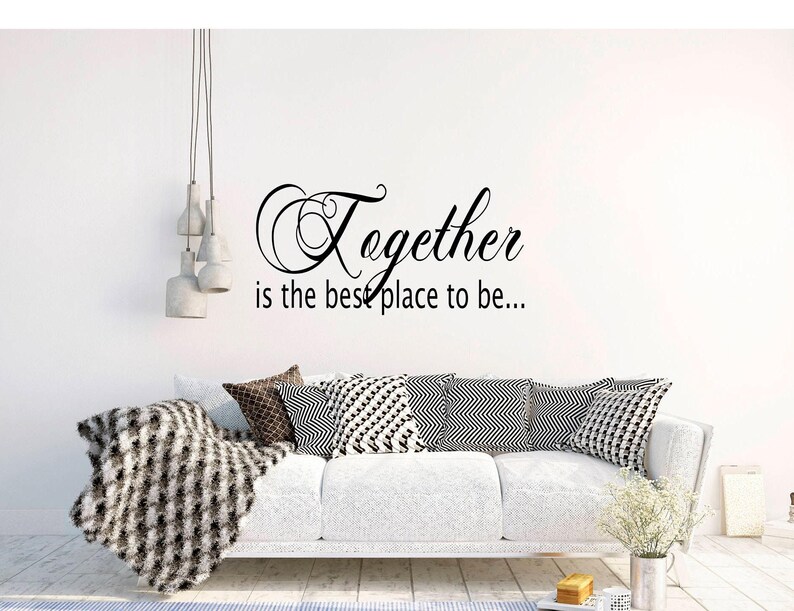 Together Wall Quote Decal: Matte Vinyl Removable Home Decor afbeelding 3