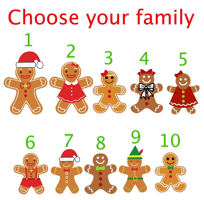 Gingerbread Family Gingerbread House Christmas Wall Decal Etsy