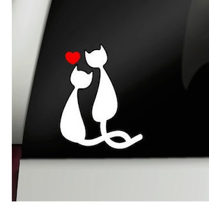 Family car decals, family car stickers, cat stickers, cat decals, vinyl cat stickers, vinyl car window stickers, car window decals, stickers