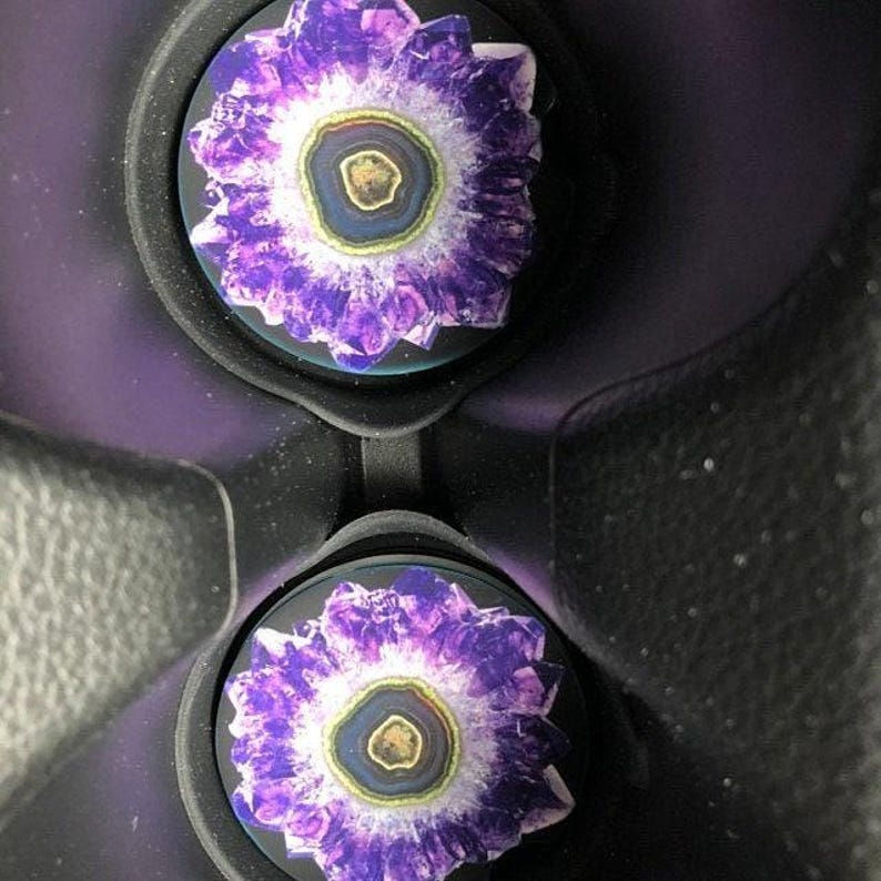 Geode Car Coasters: Purple Sandstone Drink Holders (Set of 2) image 6