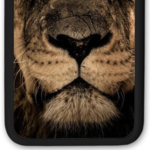 Lion Head Phone Case: Black Rubber, Shock Resistant image 6