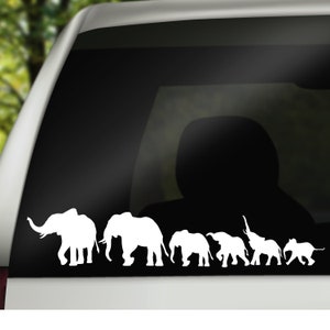 Elephant family car decals, family car window stickers, family car stickers, Elephant family car decals, elephant family stickers, vinyl car