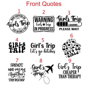 Personalized Girls Trip Luggage Tag, Custom Travel Bag Tags image 7