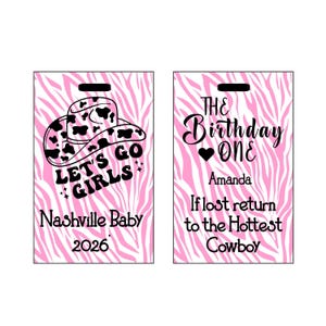 Personalized Girls Trip Luggage Tag, Custom Travel Bag Tags image 5