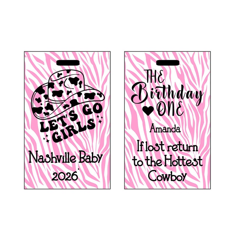 Personalized Girls Trip Luggage Tag, Custom Travel Bag Tags image 5