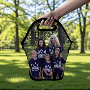 Personalized Photo Lunch Bag: Custom Neoprene Insulated Tote