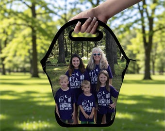 Personalized Photo Lunch Bag: Custom Neoprene Insulated Tote