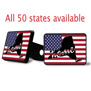 USA Home State Trailer Hitch Cover: 2 inch Car Accessories