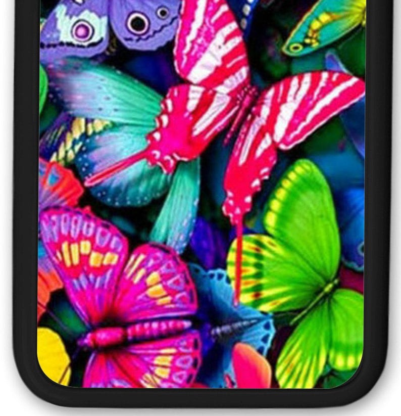 Butterfly Phone Case: Black Rubber, Shock Resistant, iPhone & Samsung image 6