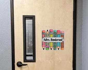 Personalized Teacher Name Decal: Reusable Classroom Door Decor
