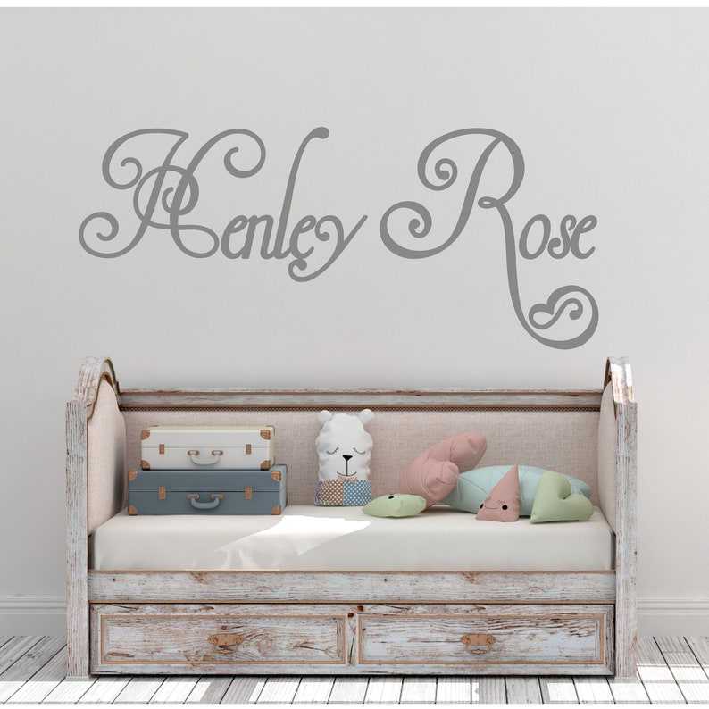 custom name nursery wall decal baby name wall decal | etsy