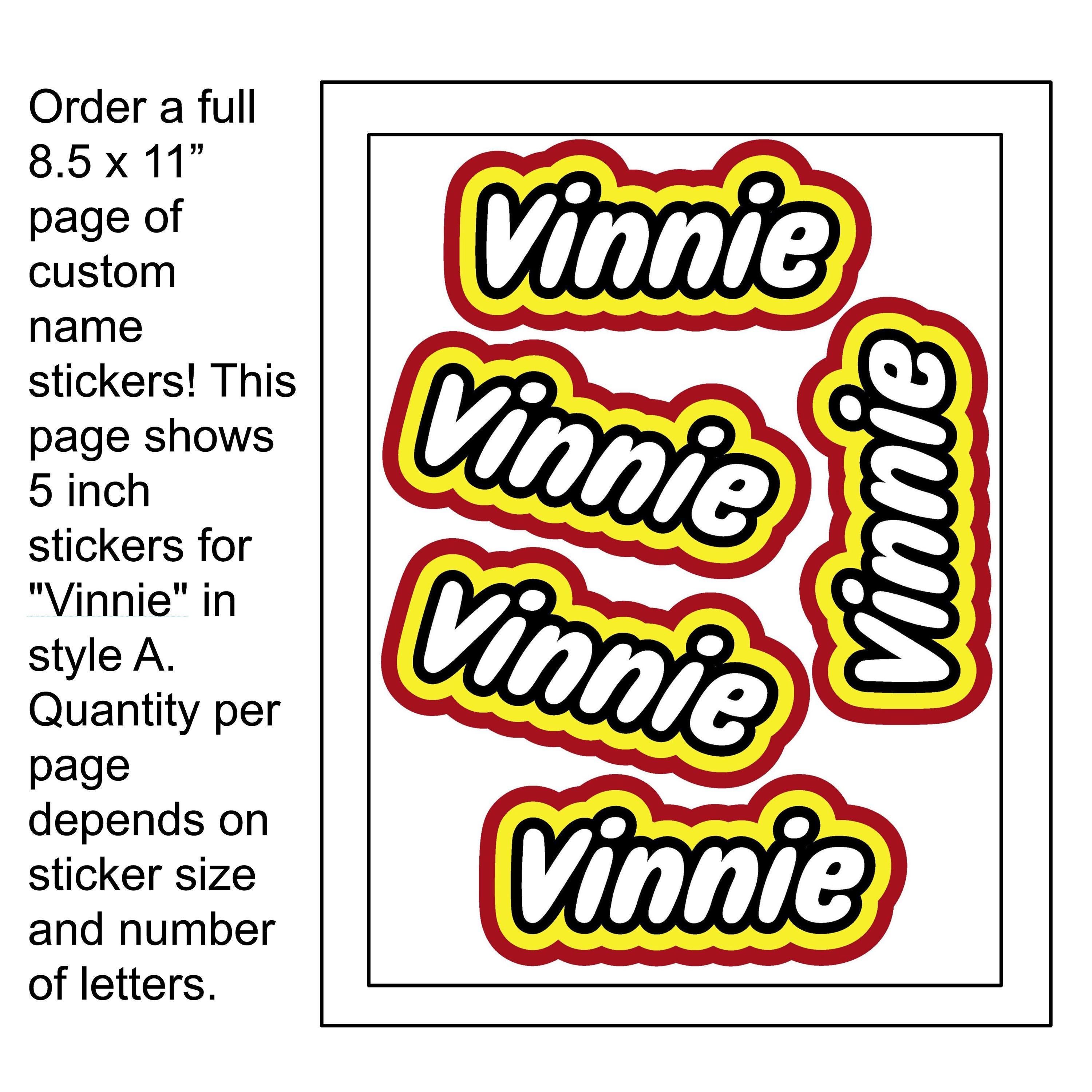 Building Block Name Stickers: Water-resistant Vinyl Decals - Etsy