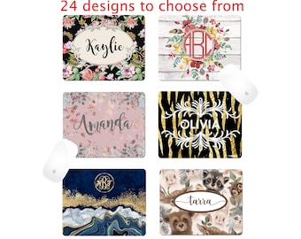 Personalized Monogram Mouse Pad: Custom Desk Accessory, Co-worker Gift