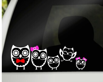 V524 Owl Family Sticker Vinyl Decal CHOOSE COLOR! Car Window Wall Art Cute V524 Owl Family Sticker Vinyl Decal CHOOSE COLOR! Car Window Wall Art Cute