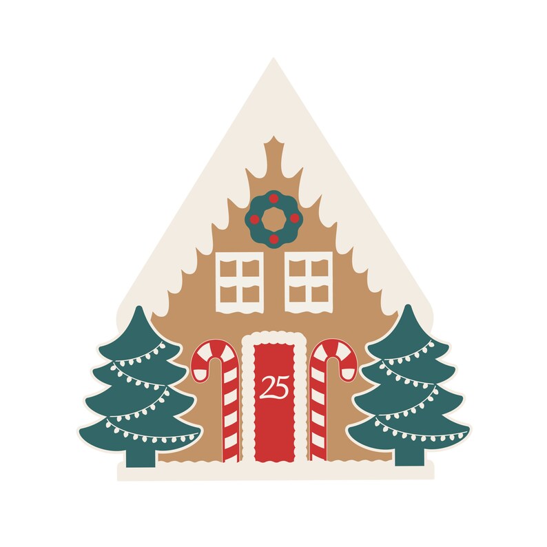 Gingerbread Family Gingerbread House Christmas Wall Decal Etsy