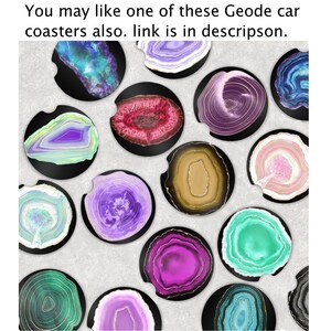 Geode Car Coasters: Purple Sandstone Drink Holders (Set of 2) image 5