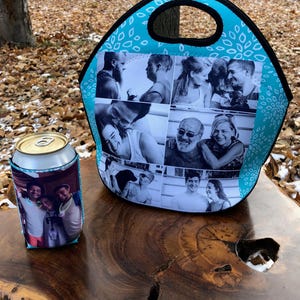 Custom Photo Lunch Bag: Insulated Neoprene Tote (With Matching Can Wrap)