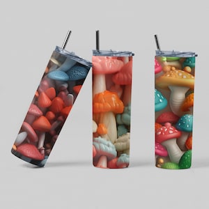 Custom 3D Mushroom Tumbler: Stainless Steel Travel Mug