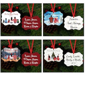 Personalized Family Christmas Ornament: Custom Aluminum Benelux Ornament