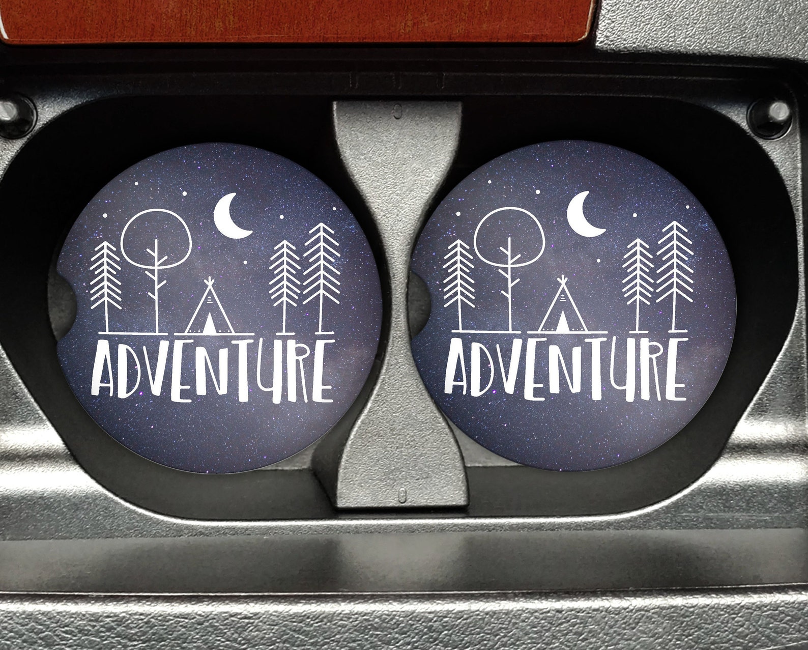 Car Coasters for Cup Holder Car Accessories Adventure Drink Etsy