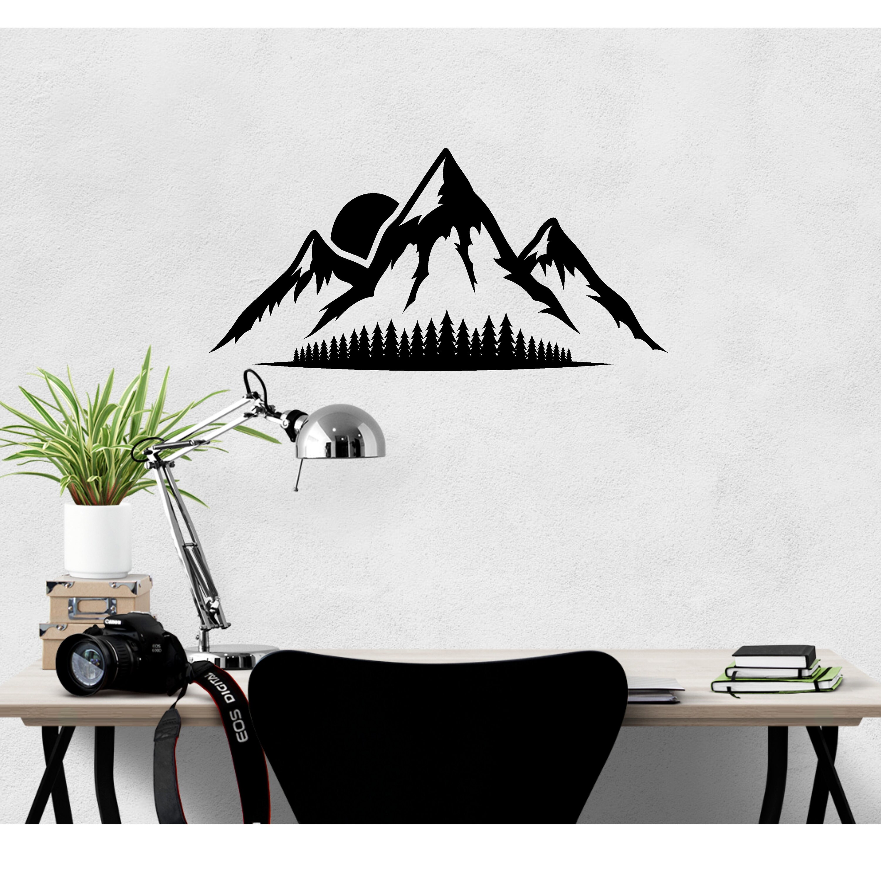 Mountain Wall Decals Mountain Landscapes Vinyl Wall Decals Etsy