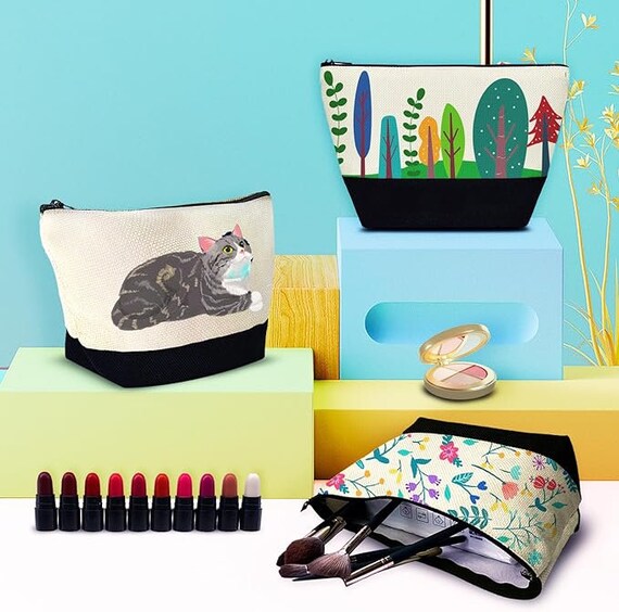 Kosmetiktasche, Himmlische Make-up-Tasche, Leinen-Kulturtasche