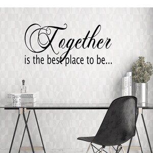 Together Wall Quote Decal: Matte Vinyl Removable Home Decor afbeelding 1