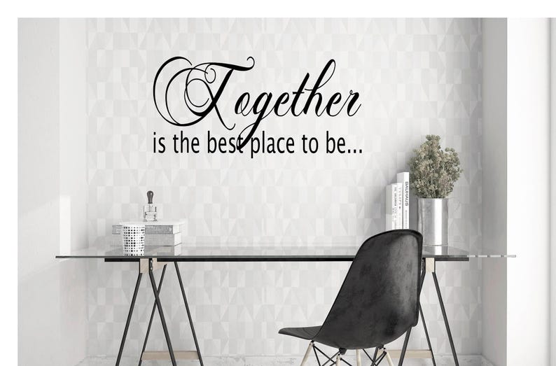 Together Wall Quote Decal: Matte Vinyl Removable Home Decor afbeelding 1