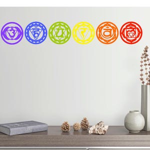 Chakra Symbol Fabric Decals: Removable Yoga Wall Art Stickers image 4