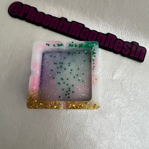 Multi Colored Glittery Resin Ashtray
