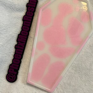 Large Pink Cow Coffin Resin Trinket Tray
