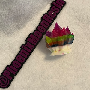 Neon Multi-Colored Resin Crystal Cluster Decor