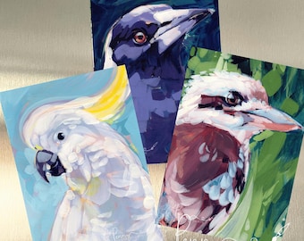 Feathered Friend Fridge Magnet Set of 3 Australian Birds