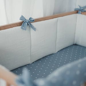 plain white cot bumper