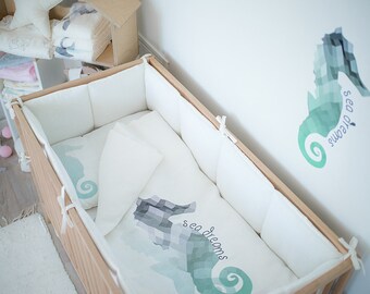 mint crib bedding etsy