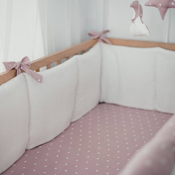 linen fitted cot sheet