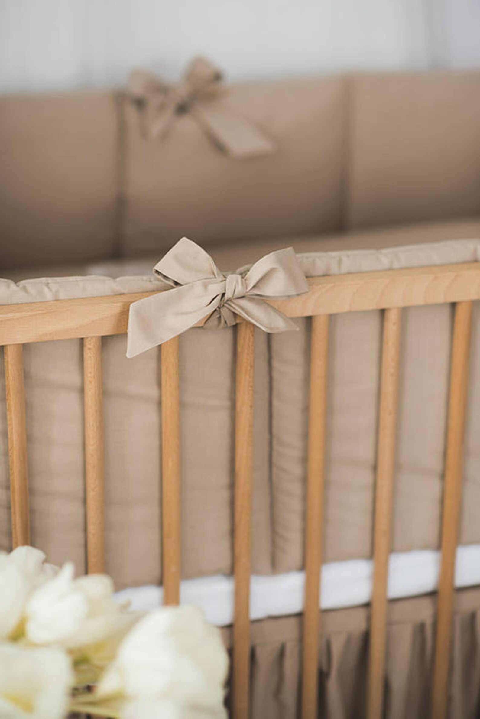 Brown Baby Nursery Bumper Baby Bedding Crib Guard Brown Etsy