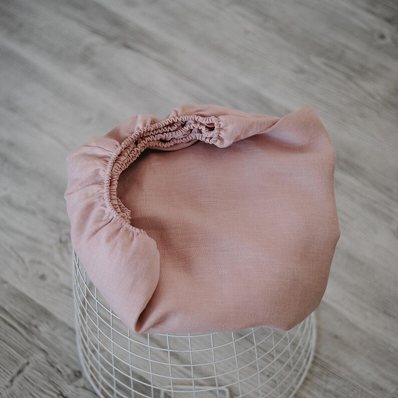 linen fitted cot sheet