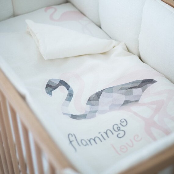 flamingo cot bedding