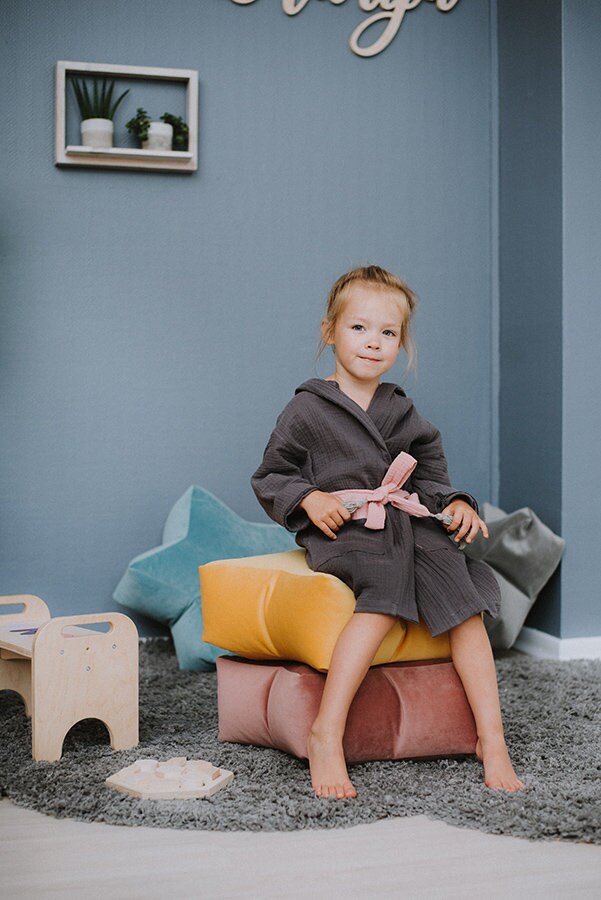 Pink Velvet Star Bean Bag Chair Toddler Nursery Floor Etsy