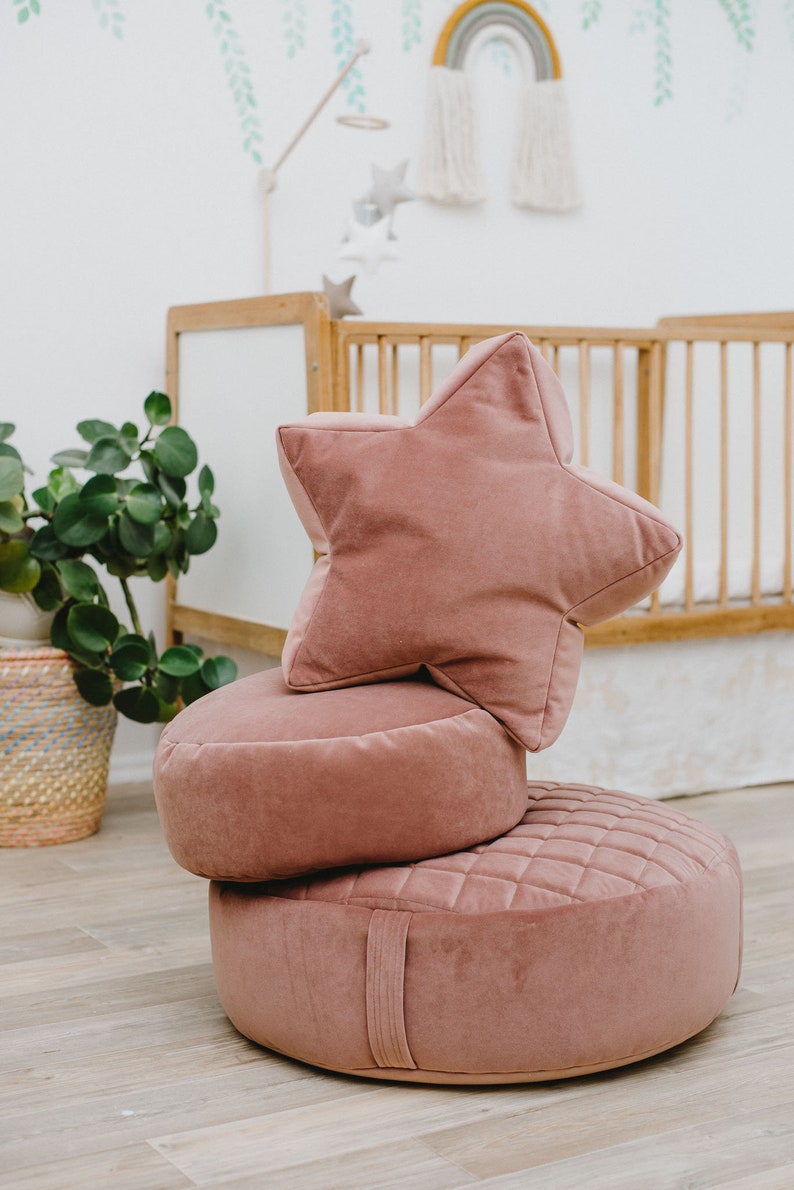 small round bean bag pillow